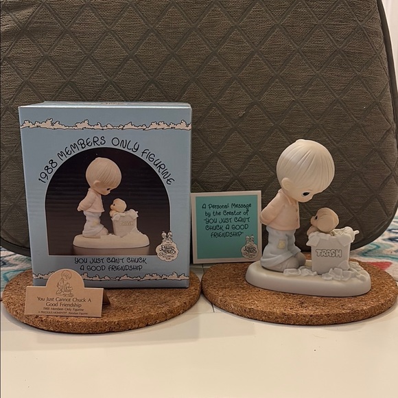 Precious Moments Other - Precious Moments Members Only Figurine “You Just Can’t Chuck A Good Friendship”